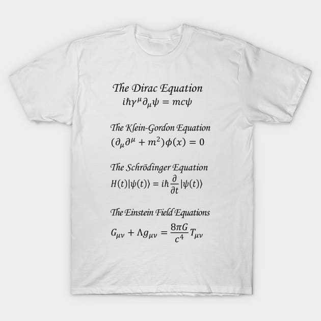 Theoretical Physics Equations T-Shirt by ScienceCorner